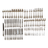 Silver-plated cutlery by Boulenger goldsmith 71 pieces
