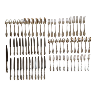 Silver-plated cutlery by Boulenger goldsmith 71 pieces