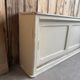 Vintage patinated work cabinet with sliding doors (renovated)