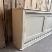 Vintage patinated work cabinet with sliding doors (renovated)