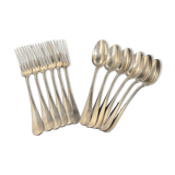 Set of 12 silver-plated cutlery sets, circa 1888