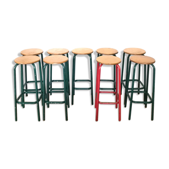 Set of 9 bar stools