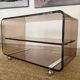 Coffee table in smoked plexiglass by Michel Dumas for Roche Bobois