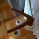 Large suspension boomerang teak , Philips design Louis Kalff ( 114 cm )