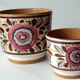 1960s - set of 2 ceramic planter, made in Italy, vintage