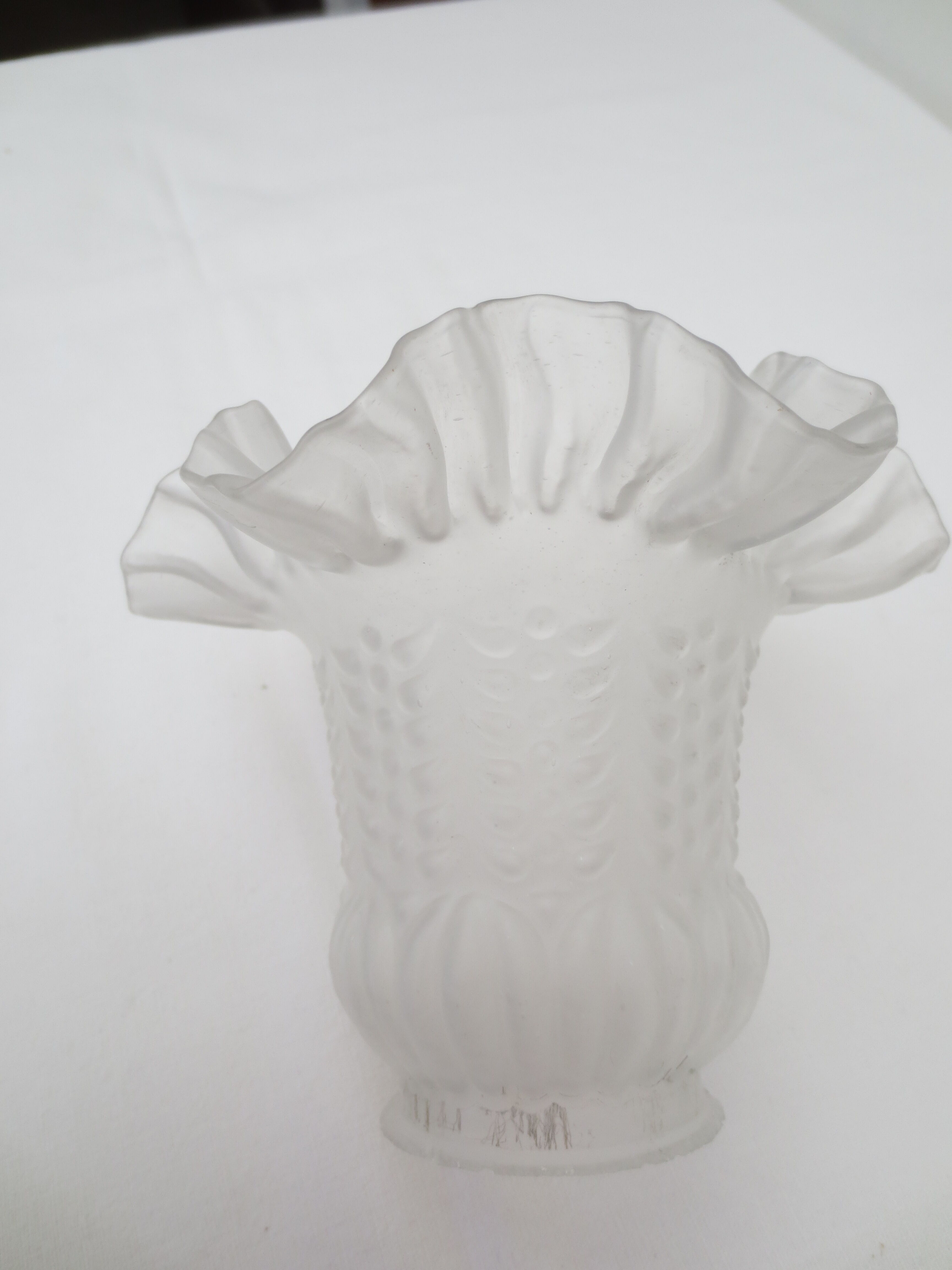 Old gooseneck wall lamp and frosted white glass tulip