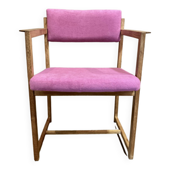 Fuchsia armchair scandinavian design stamp 1960