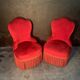 Paire de fauteuils crapaud