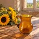 Petit pichet en verre bullé de Biot jaune doré