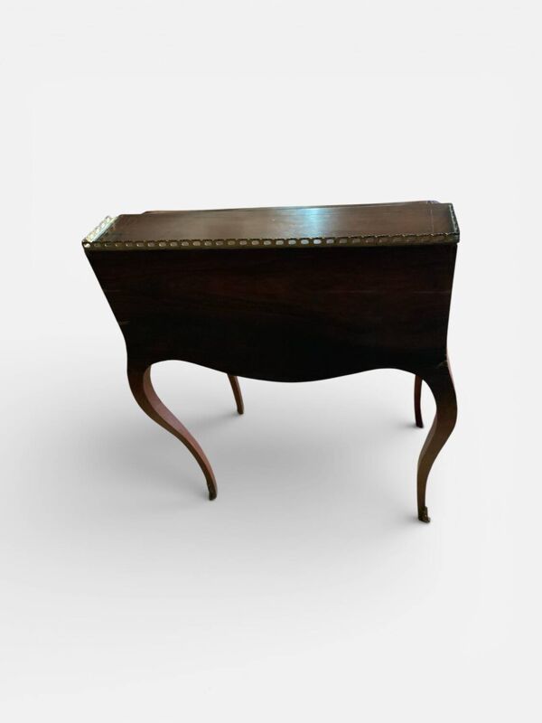 Bureau de pente Secrétaire ancien en bois marqueté – style Louis XV