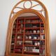 Miroir en bambou vintage