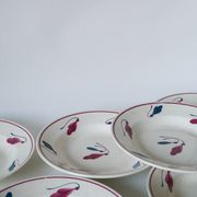 Set of 6 Givors soup plates, Perce-Neige model 1950