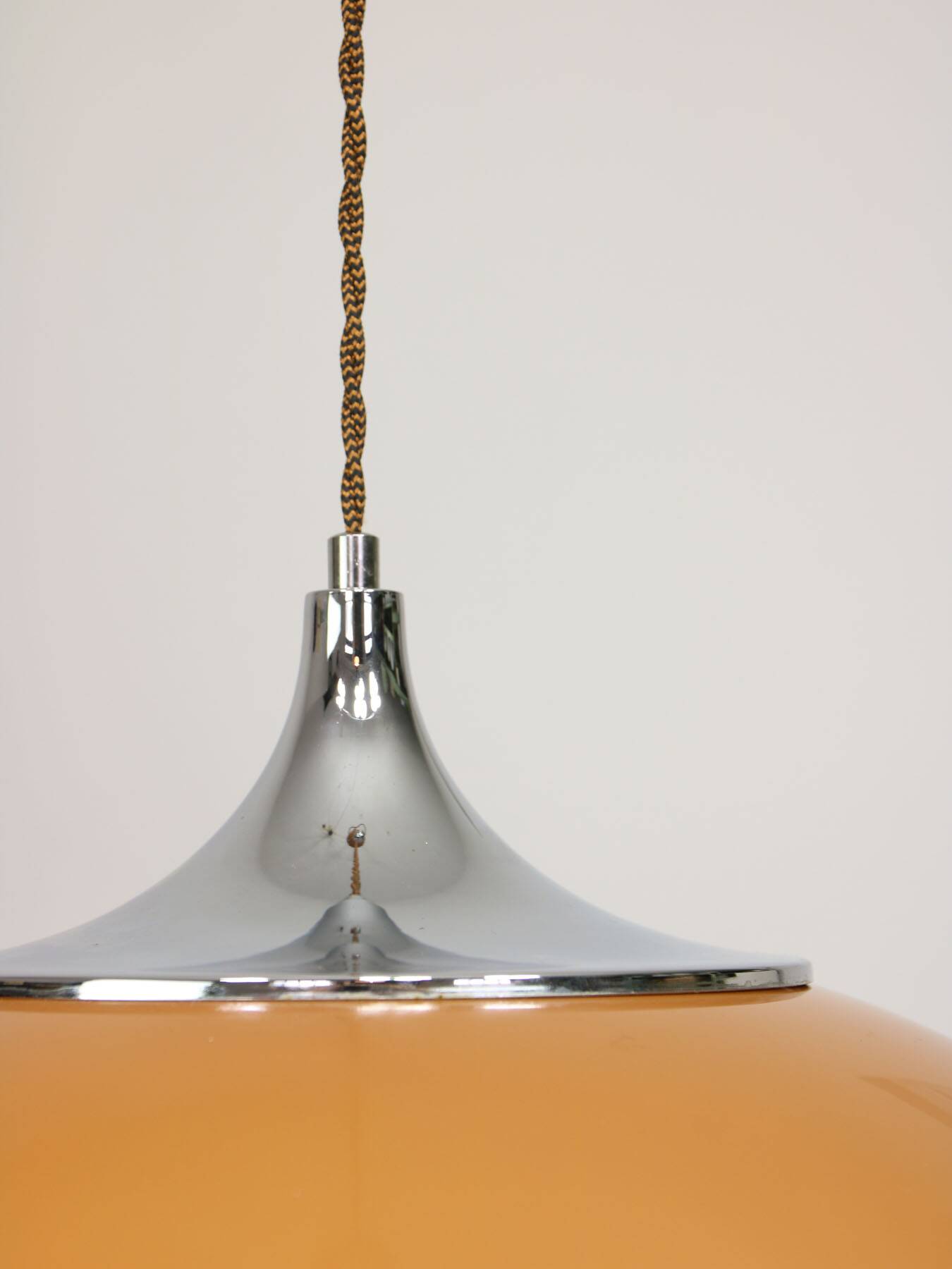 Large Space Age Brown Pendant Lamp from Guzzini, 1960s
