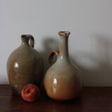 Old enameled stoneware jar