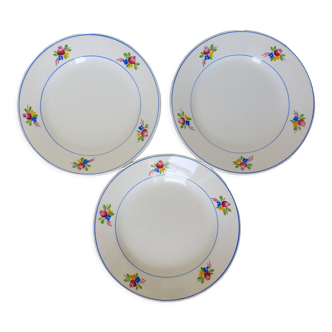 3 flat plates of Gien model Nice