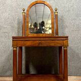 Empire period mahogany psyche dressing table, early 19th century
