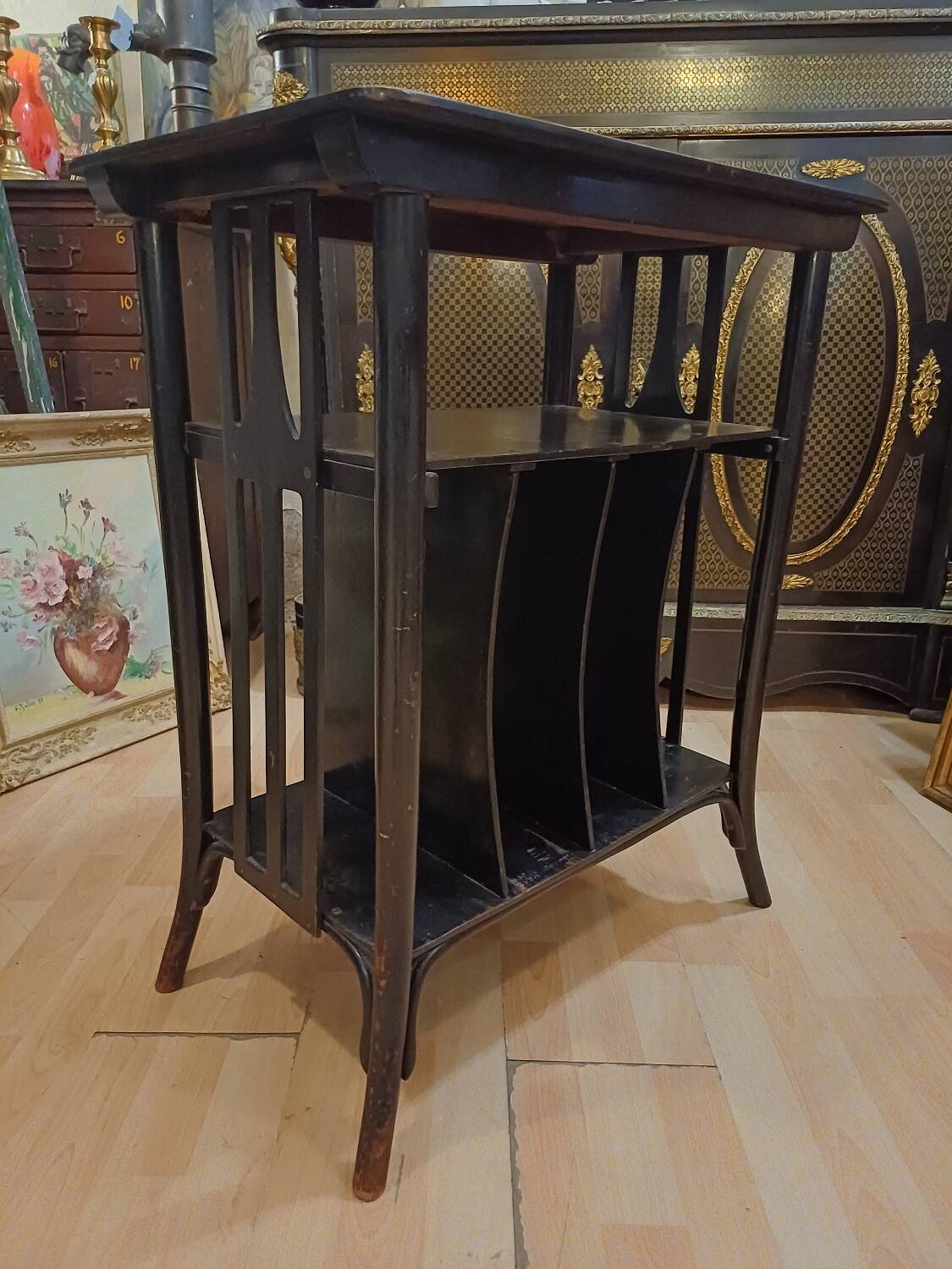 J.&J. Kohn - Koloman Moser - Table - No. 1074 - Beech - Matte Black. 1905