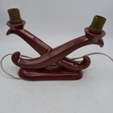 St clément candlestick lamp. bordeaux art deco ceramic