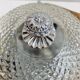 Pair of chrome-plated glass sconces