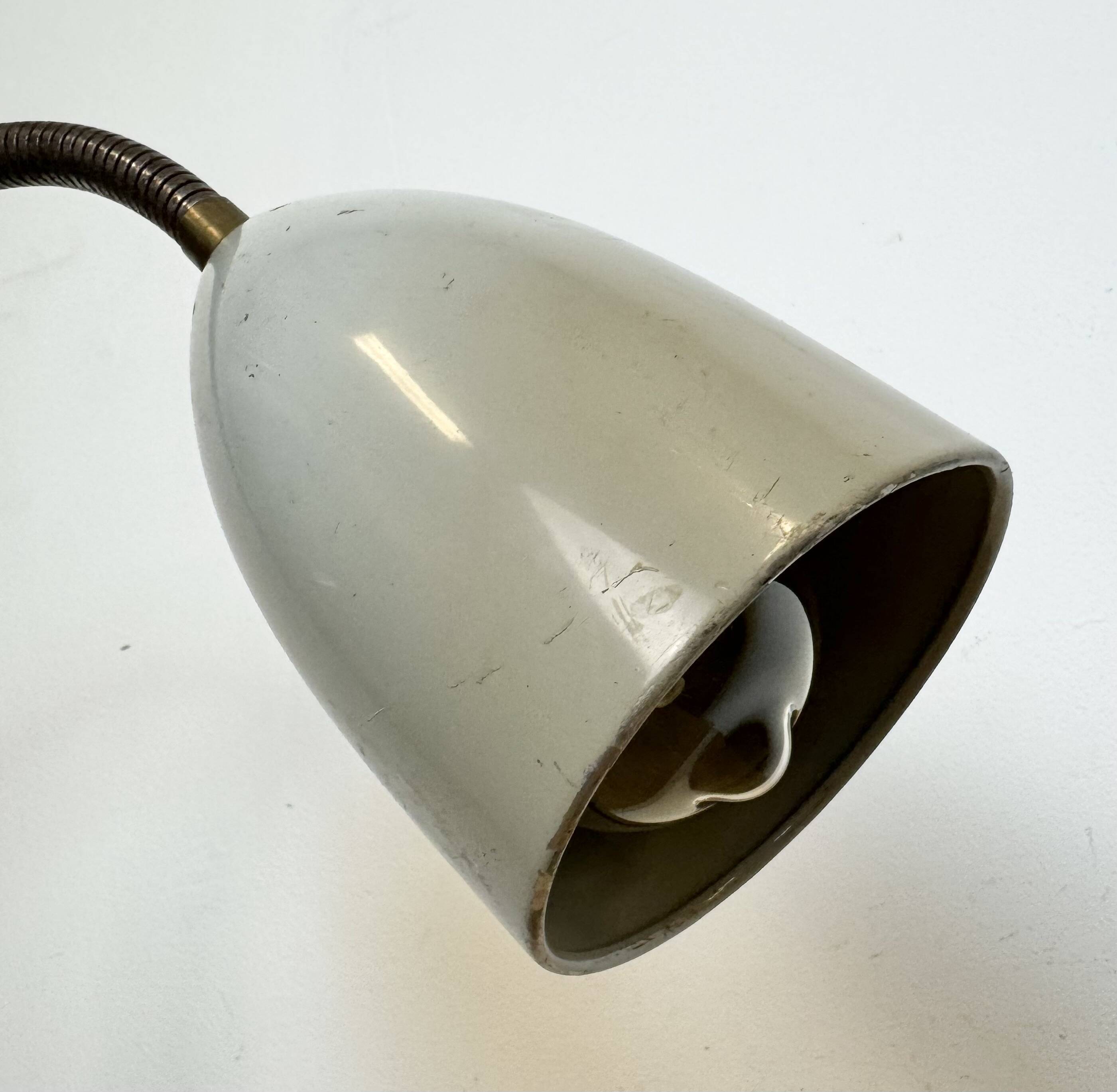 Grey Industrial Gooseneck Table Lamp from Philips, 1960s