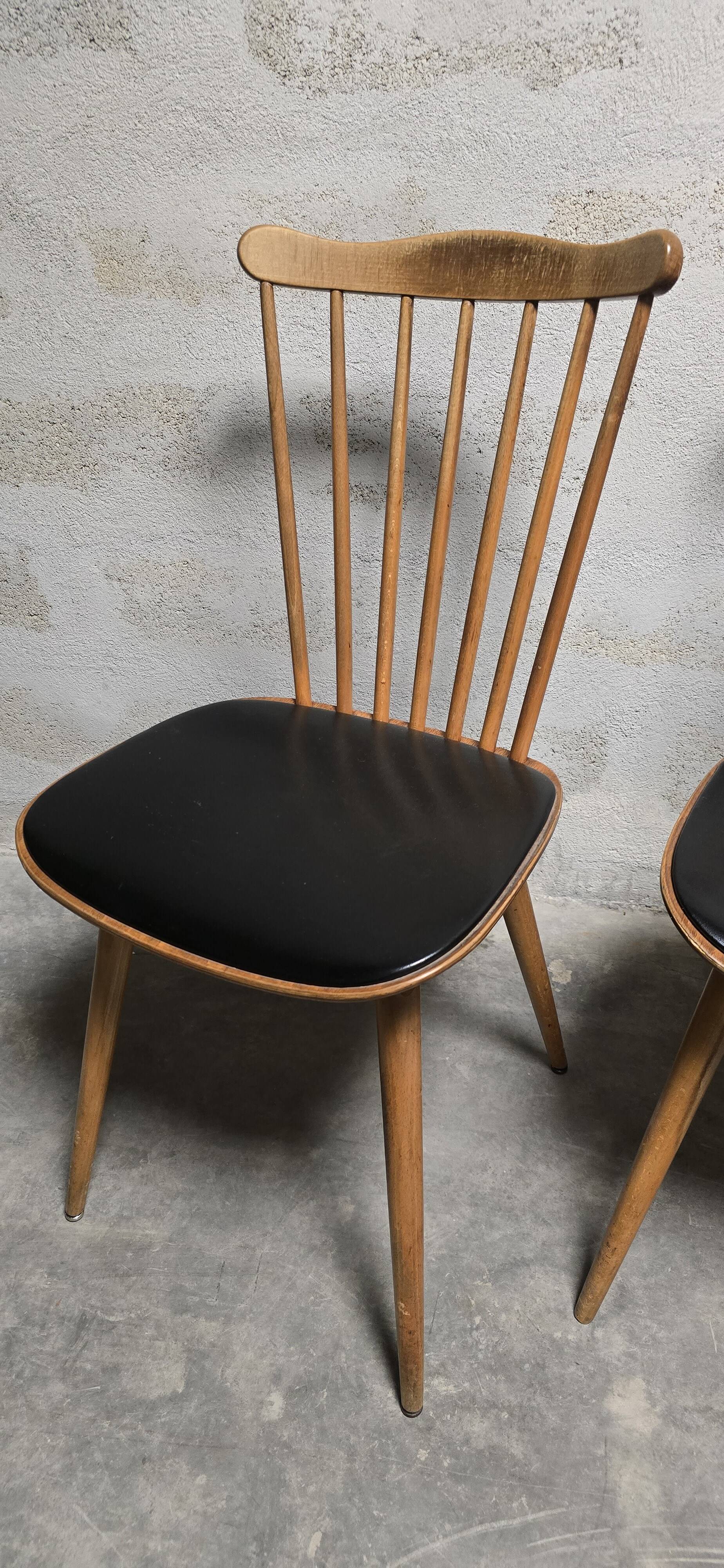 Lot de deux chaises vintage Baumann Sonate 1960