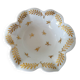 White and Gold Limoges Porcelain Bowl