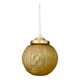 Suspension globe vintage art déco en verre dépoli jaune