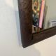 Large vintage mirror with a carved solid wood frame.