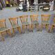 6 bistro chairs in solid oak, 1920s