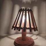 Pair of bamboo lamps