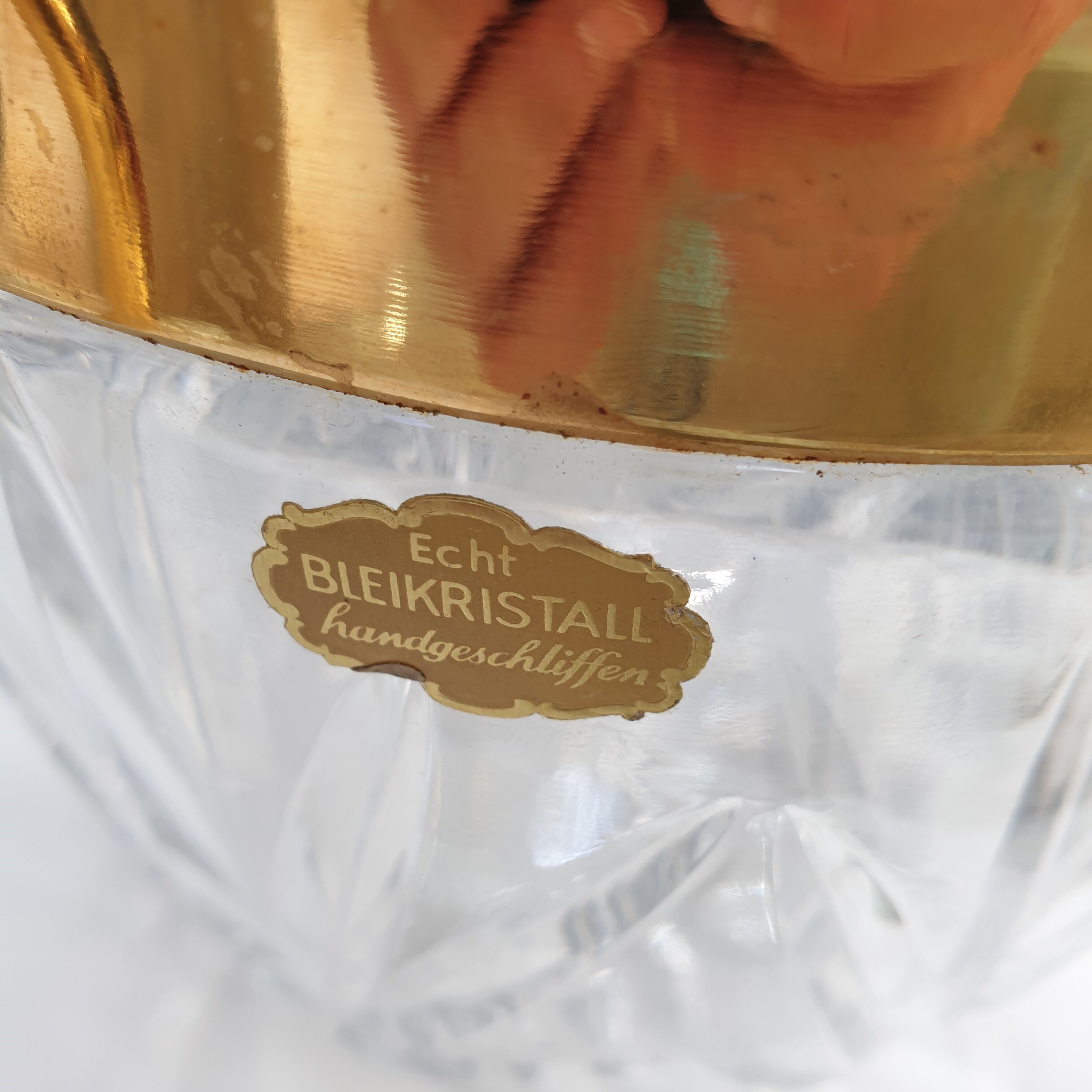 Seau à champagne en cristal taillé