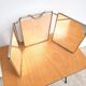 Vintage white triptych barber mirror