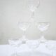 Series of 6 vintage crystal champagne glasses