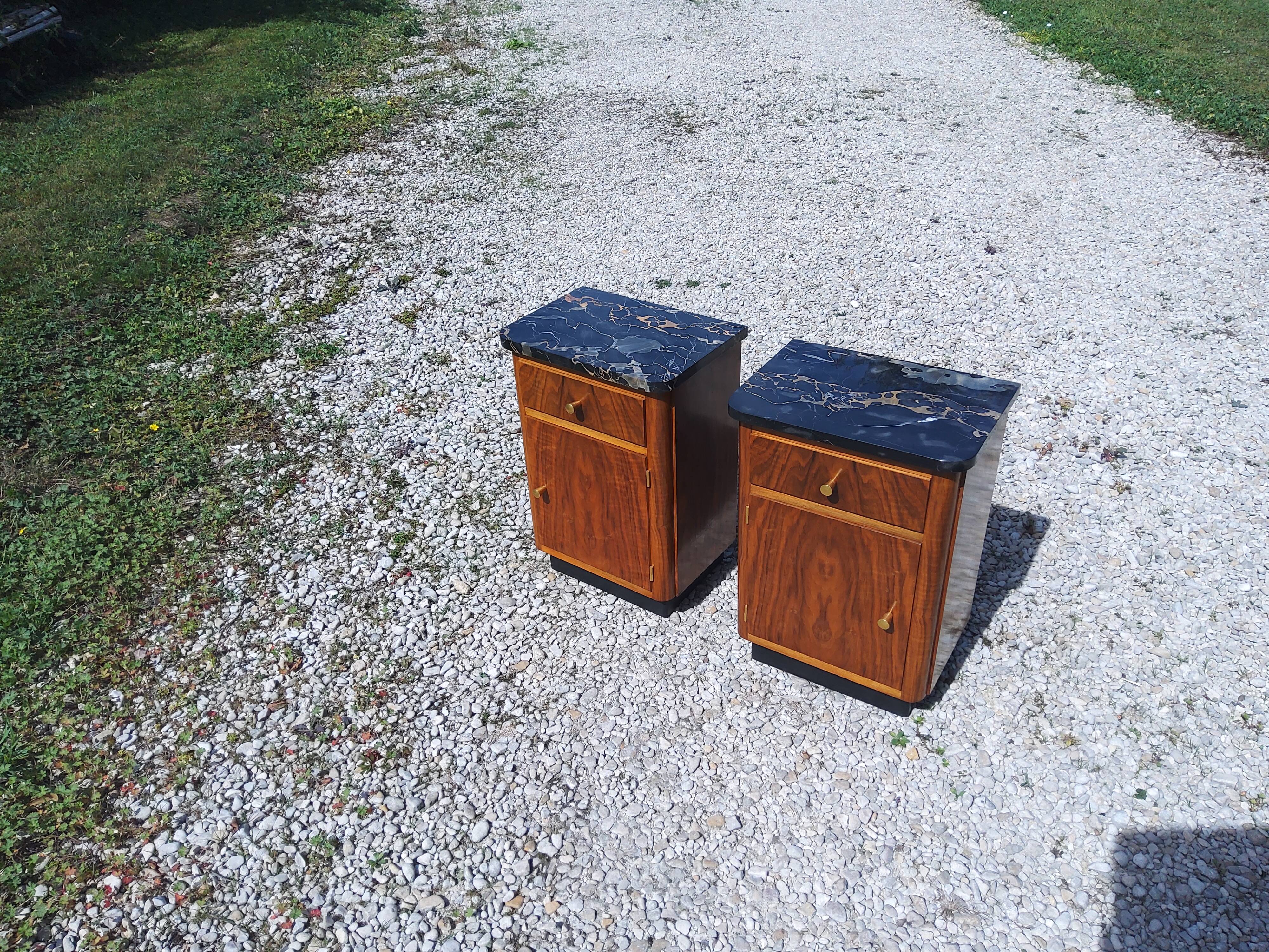 Pair of Art Deco style bedside tables