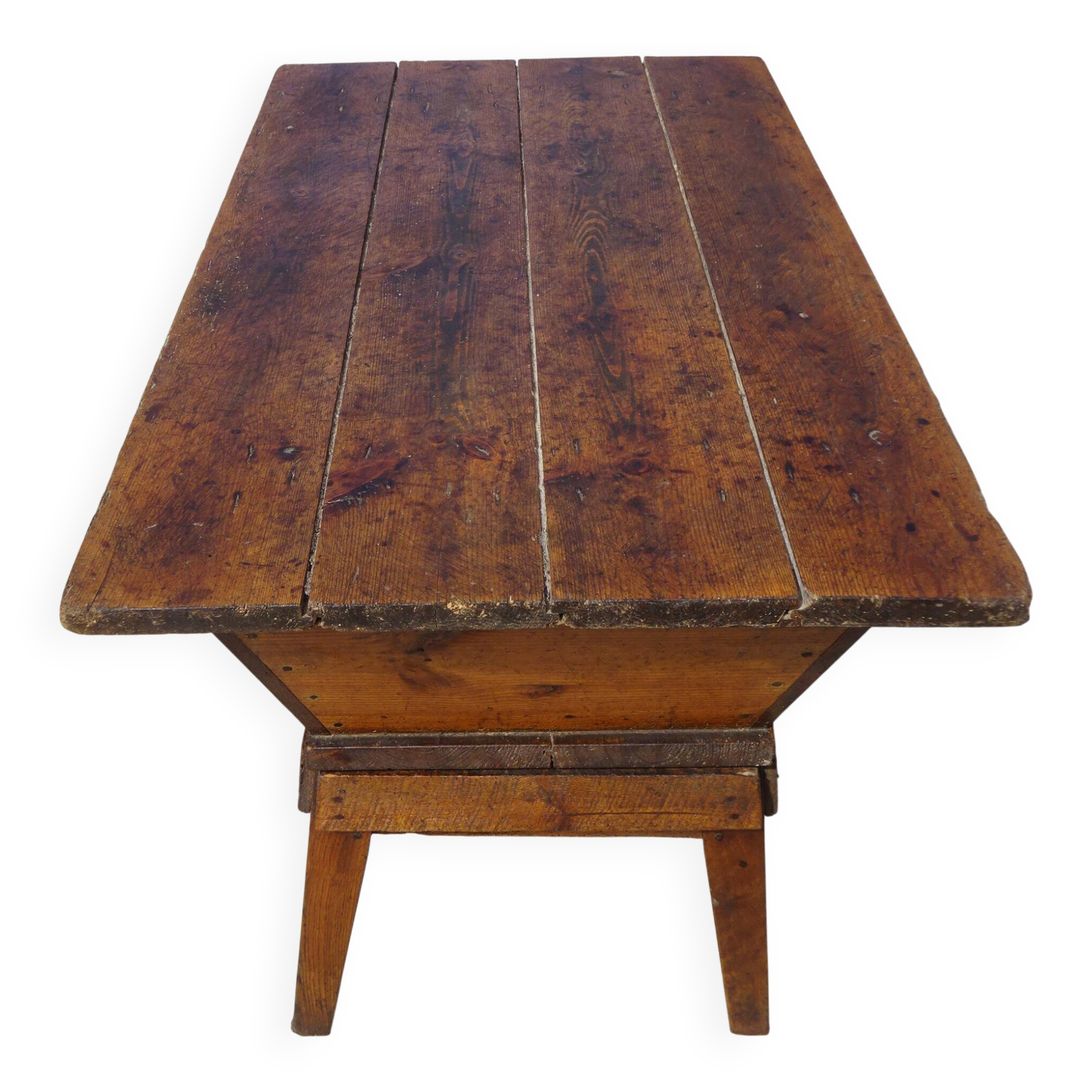 Antique kneading trough made of solid oak