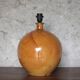 Large glazed terracotta lamp, signed globe lamp, vintage lamp, table lamp, living room lamp, interior decoration.