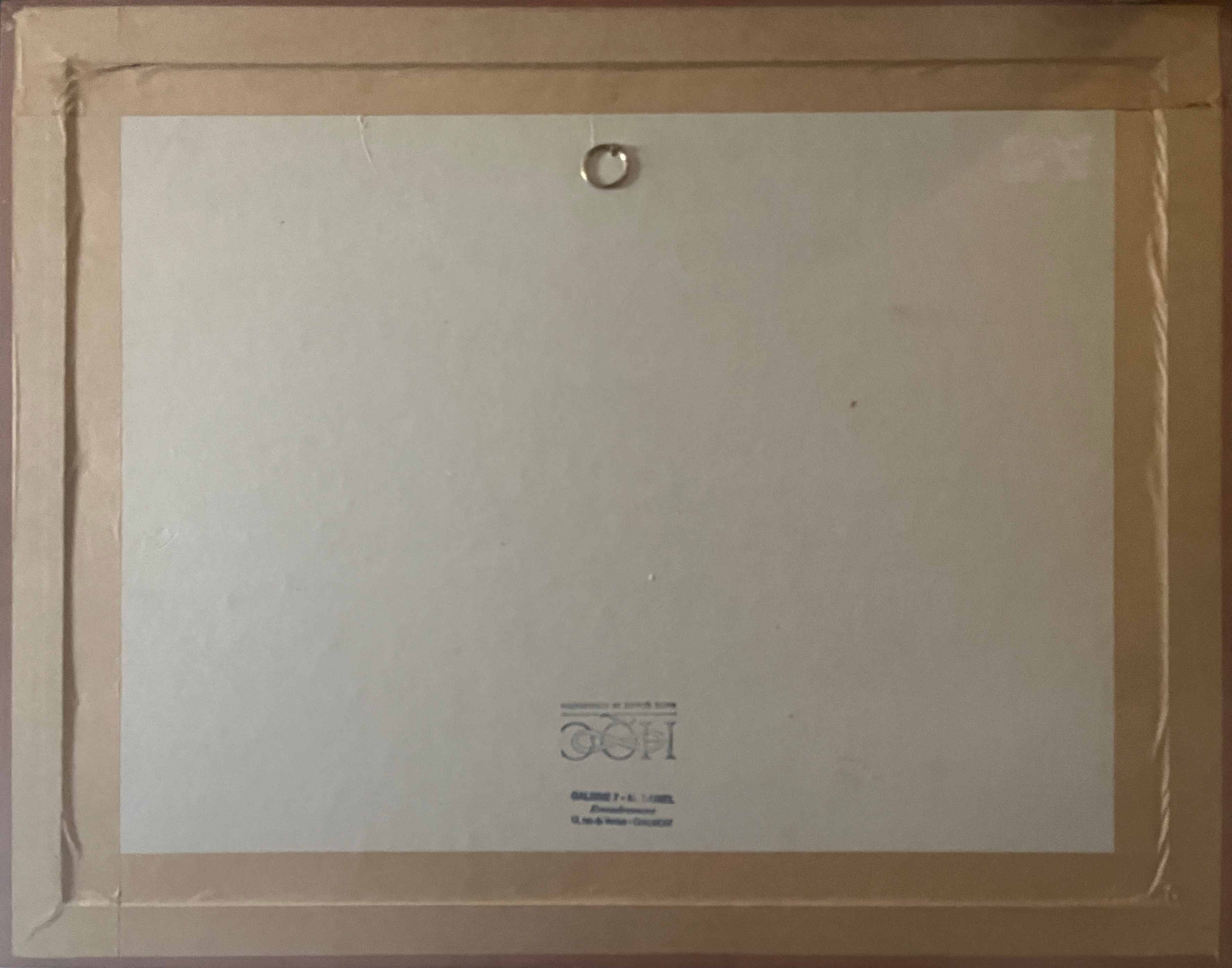 Tableau Aquarelle Paysage Marine Orientaliste (Algérie) + cadre