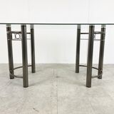 Post modern dining chairs and table, 1980s