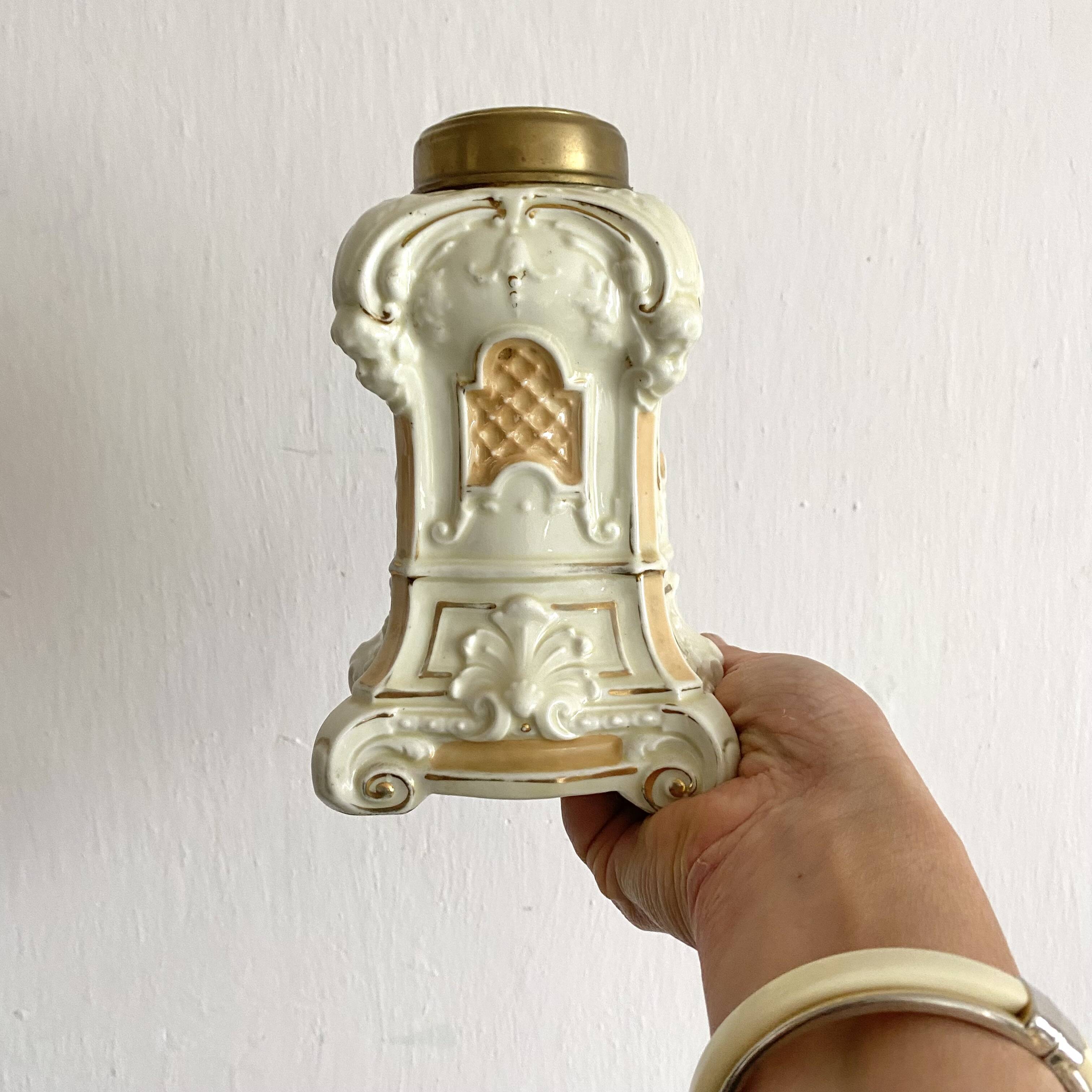 Homemade ceramic vase slip