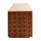 Paire contemporain de buffets italiens en bois massif et travertin