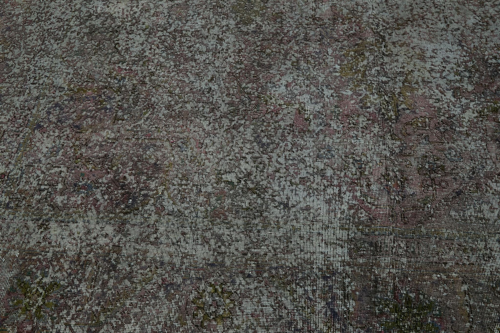 Hand-knotted persian antique 1970s 295 cm x 385 cm grey wool carpet
