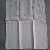 Old infant pillowcase embroidered/monogrammed cotton :49x33cm