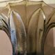 Art Deco vase in polished and frosted smoked glass