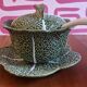 Vintage earthenware soup tureen with cabbage leaves - Silea