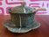 Vintage earthenware soup tureen with cabbage leaves - Silea