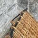 Vintage rattan wall coat rack