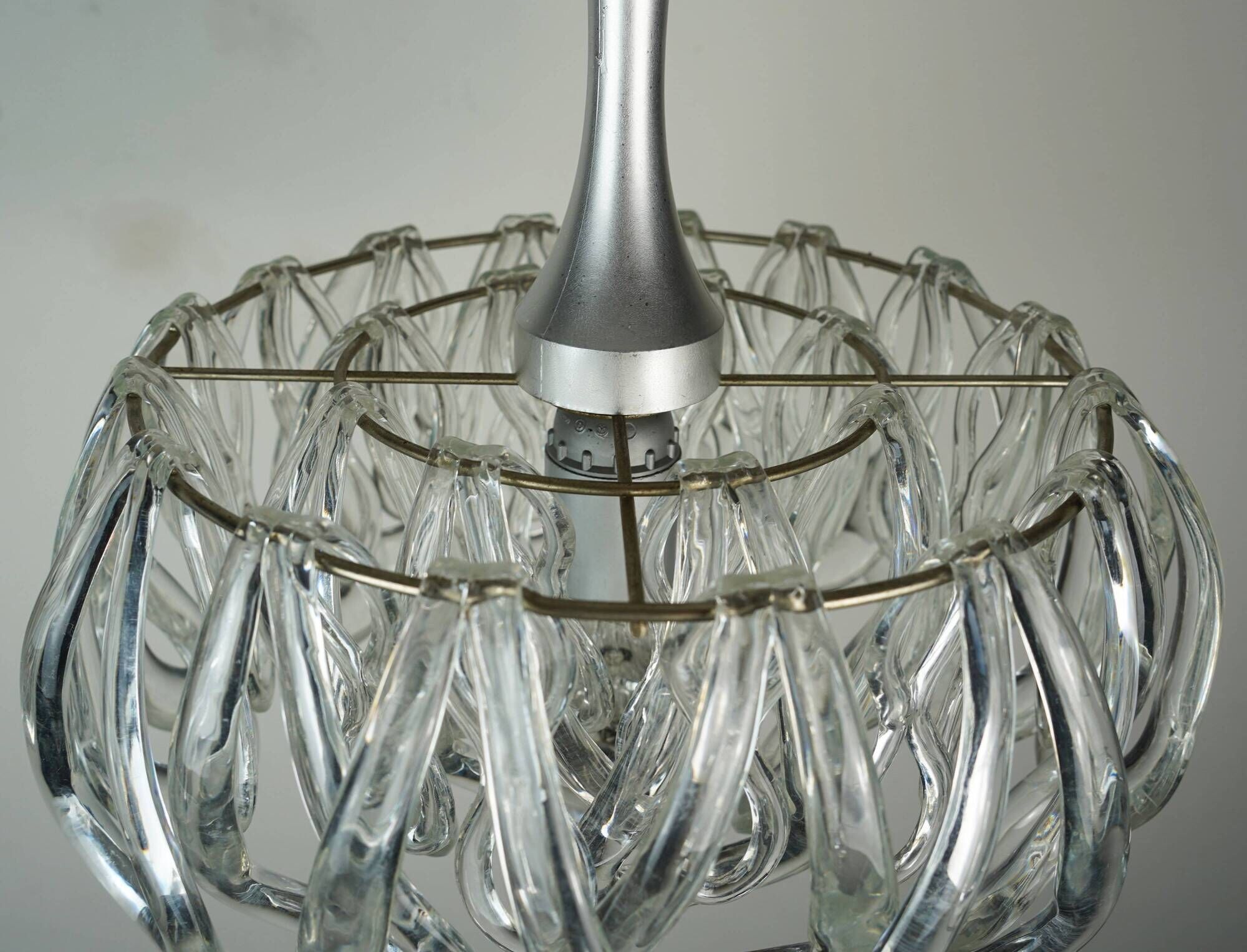 mid century PENDANT LIGHT with 24 acrylic elements 1960s 1970s space age