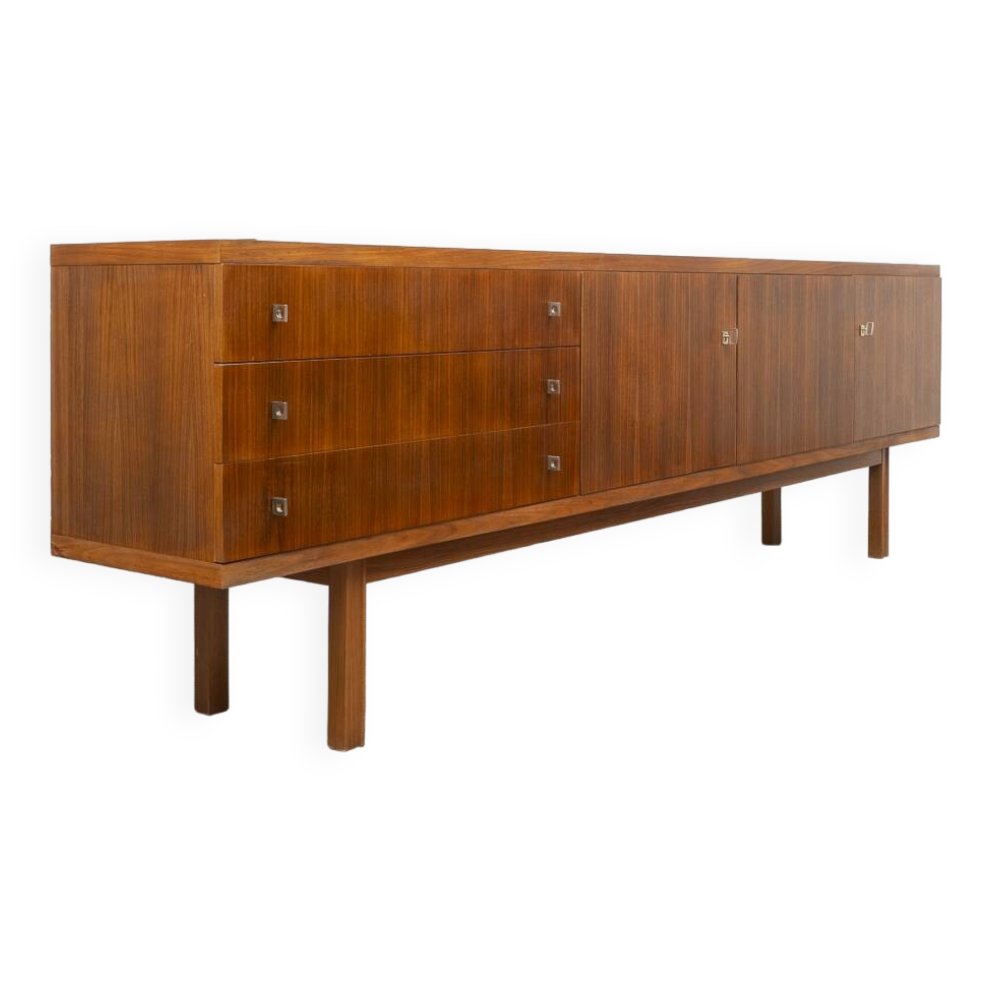 Enfilade vintage, noyer, restauré, 240cm