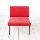 Chaise longue avec rembourrage rouge