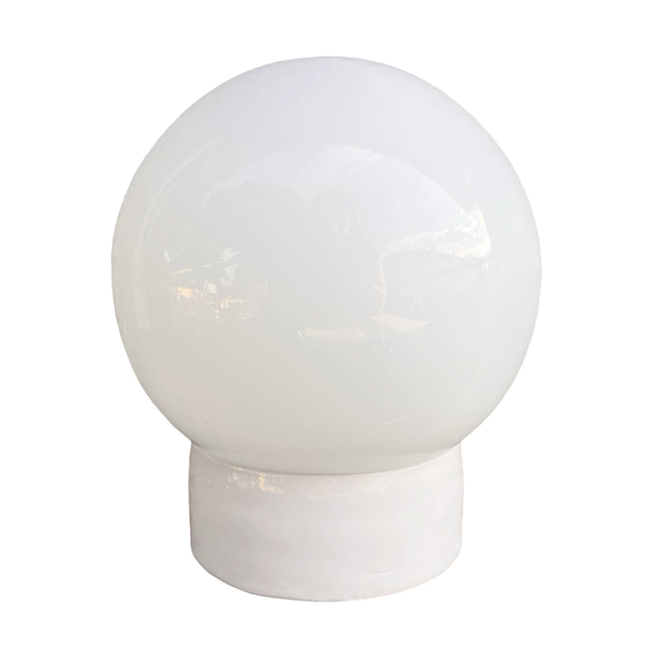 Industrial wall lamp, white, glass, FOTON, Poland, 1960s.